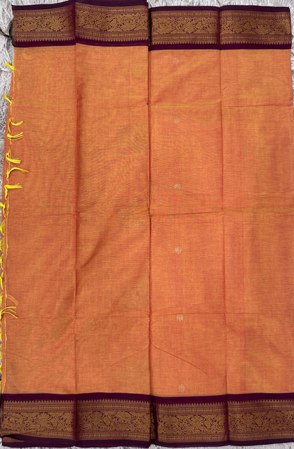 Kanchi Cotton Sarees with Heavy Pallu
