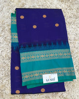 Ilkal pattu small buta with gap border saree