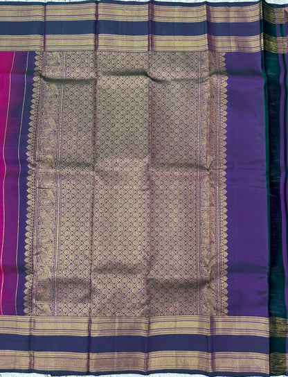 Pink gap border kanjivaram pattu saree