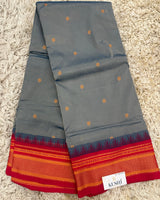 Ilkal pattu small buta with temple Border saree