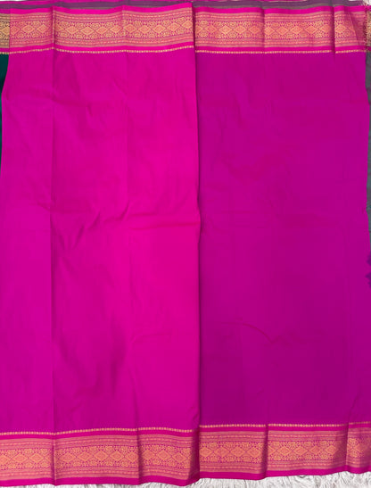 Ilkal Pattu with Traditional Border Saree
