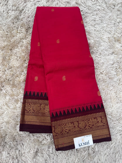 Kanchi Cotton Sarees with Heavy Pallu