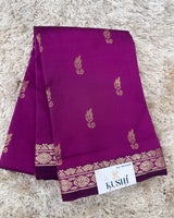 Semi silk with small border sarees