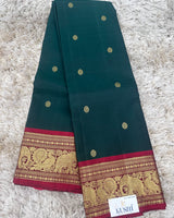 Dark green vintage kanjivaram pattu saree