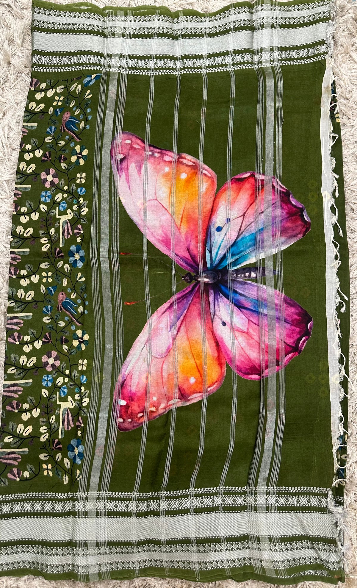Mangalgiri digital print sarees