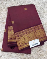 Maroon vaira oosi kanjivaram pattu saree
