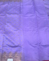 Lavender Chanderi pattu saree