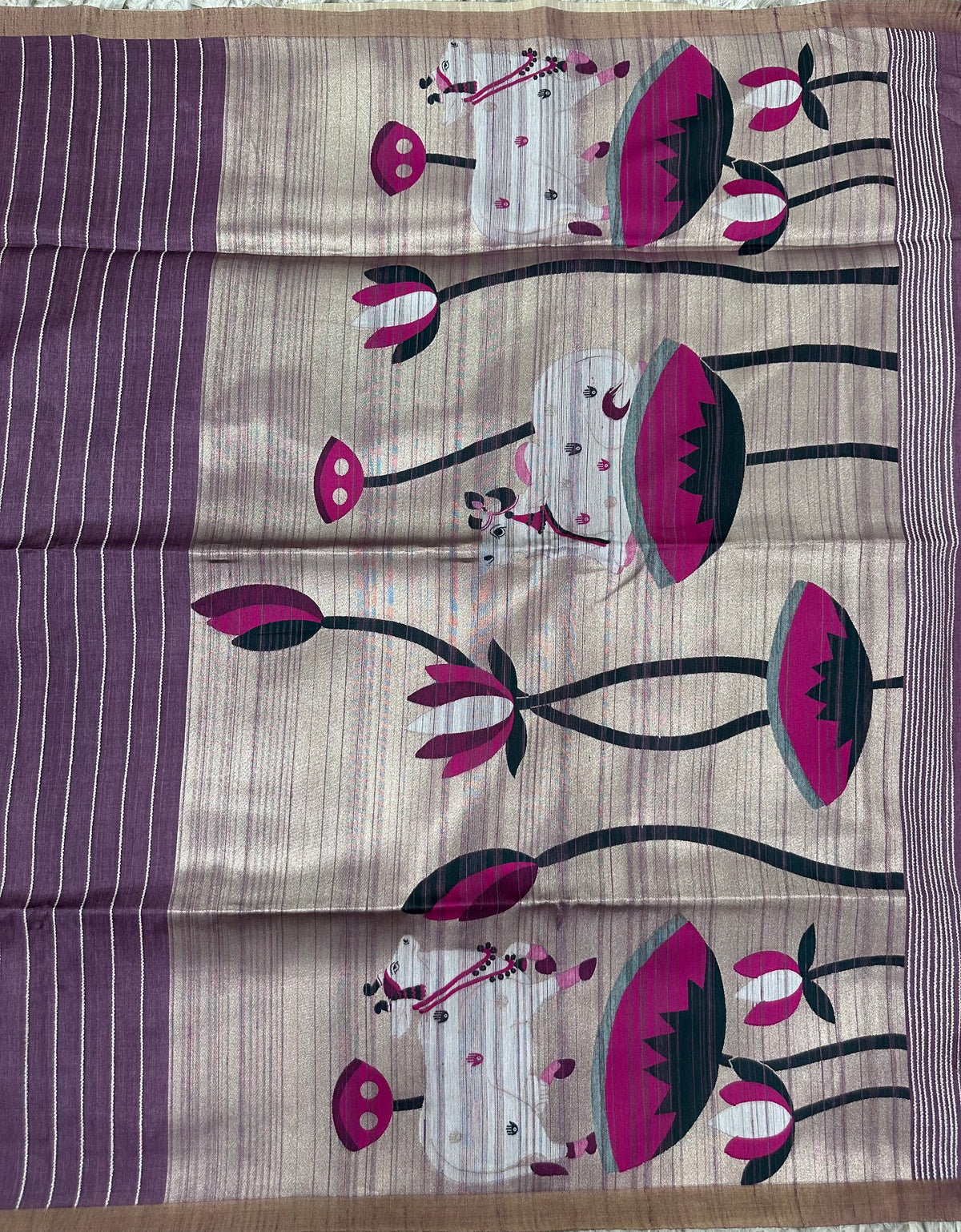 Fancy tussure weaving saree