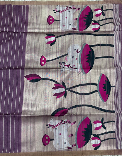 Fancy tussure weaving saree