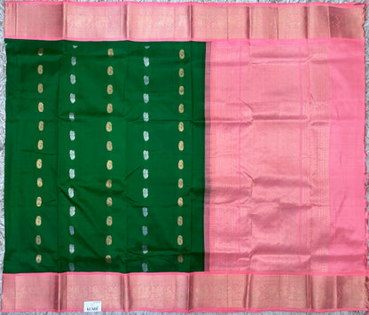 Green Venkatgiri Pattu Saree with Kanchi Border