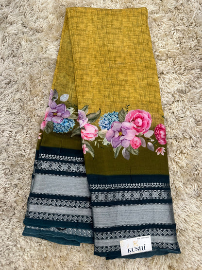 Mangalgiri digital print sarees