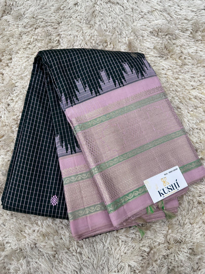 Gadwal Pattu with Big Kanchi Border Saree