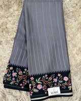 Fancy Soft Tussure Saree with Floral Border Saree