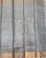 Chanderi Tissue Pattu with Kanchi Border Saree