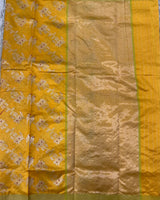 Yellow Allover Chanderi pattu saree