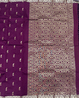 Semi silk with small border sarees