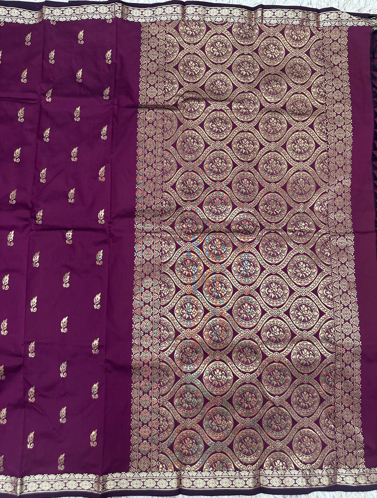 Semi silk with small border sarees