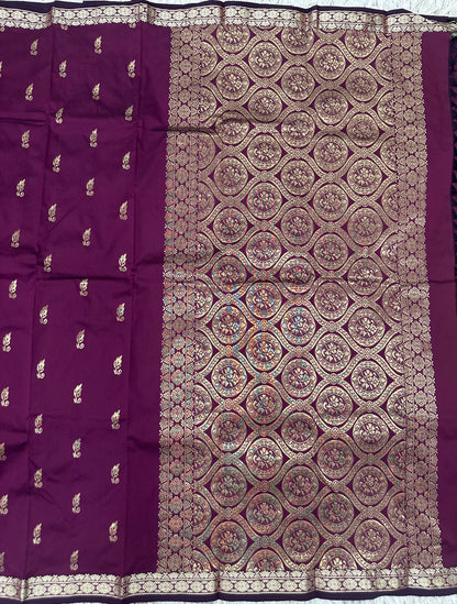 Semi silk with small border sarees
