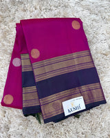 Pink gap border kanjivaram pattu saree