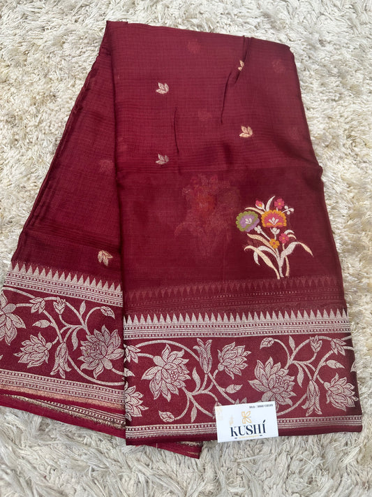 Manipuri silk Kota with banarase border saree
