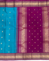 Blue Kanjivaram pattu saree