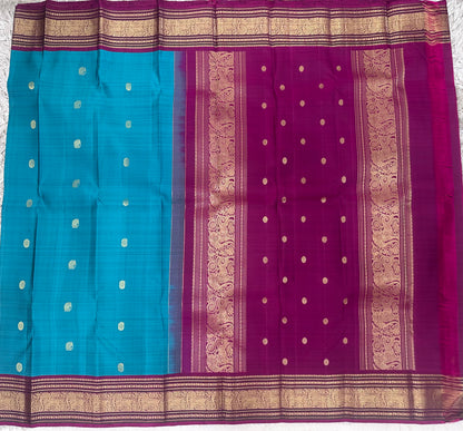 Blue Kanjivaram pattu saree