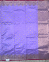 Lavender Chanderi pattu saree
