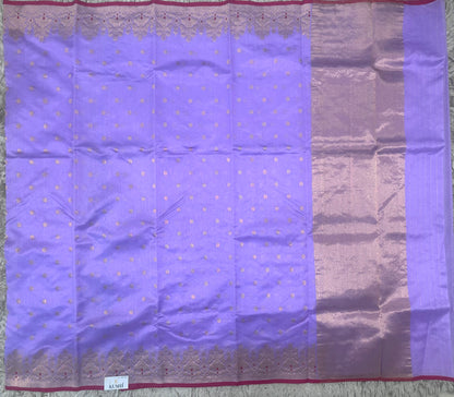 Lavender Chanderi pattu saree