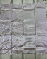 Lavender Chanderi pattu Allover saree