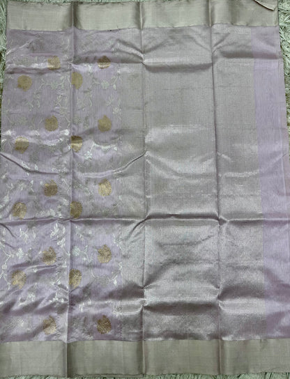 Lavender Chanderi pattu Allover saree