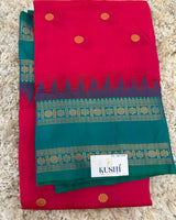 Ilkal pattu small buta with gap border saree