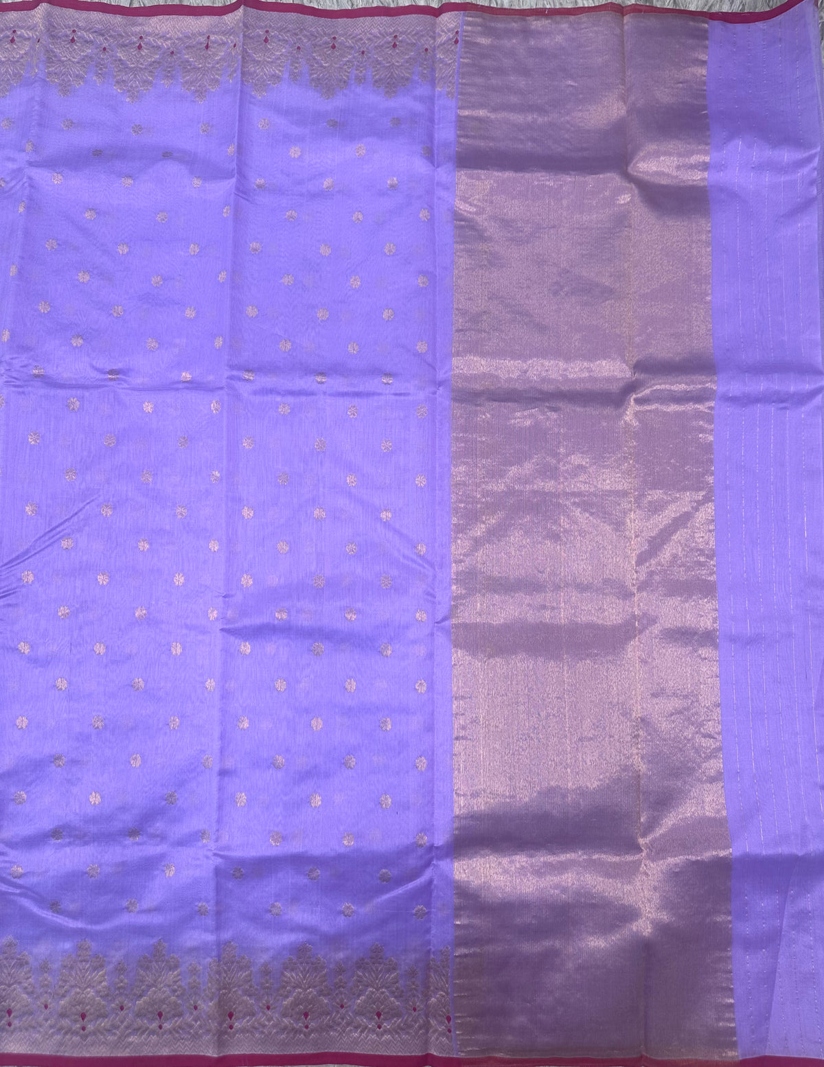 Lavender Chanderi pattu saree