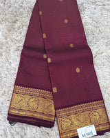 Maroon vaira oosi kanjivaram pattu saree