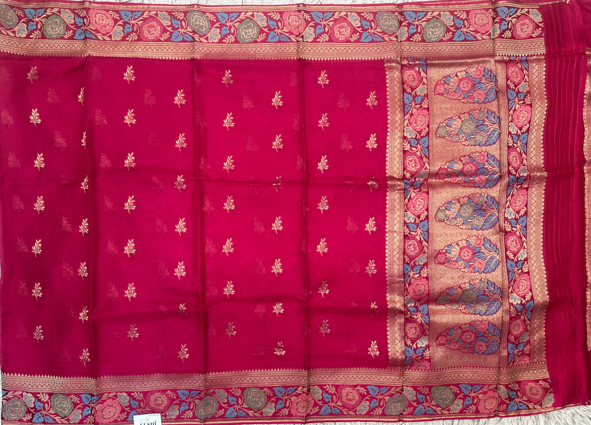 Manipuri silk Kota with banarase border saree