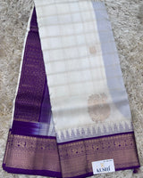 Cream Venkatgiri Pattu Saree with Checks