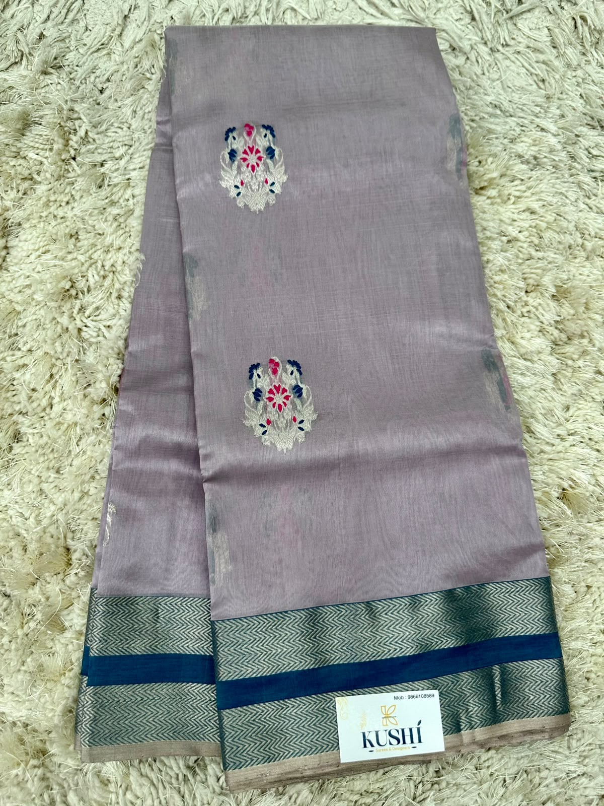 Chanderi Pattu Saree with Kanchi Border