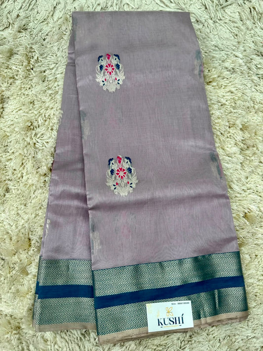 Chanderi Pattu Saree with Kanchi Border