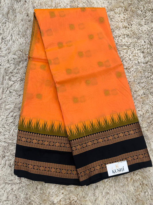 Ilkal pattu small buta with gap border saree