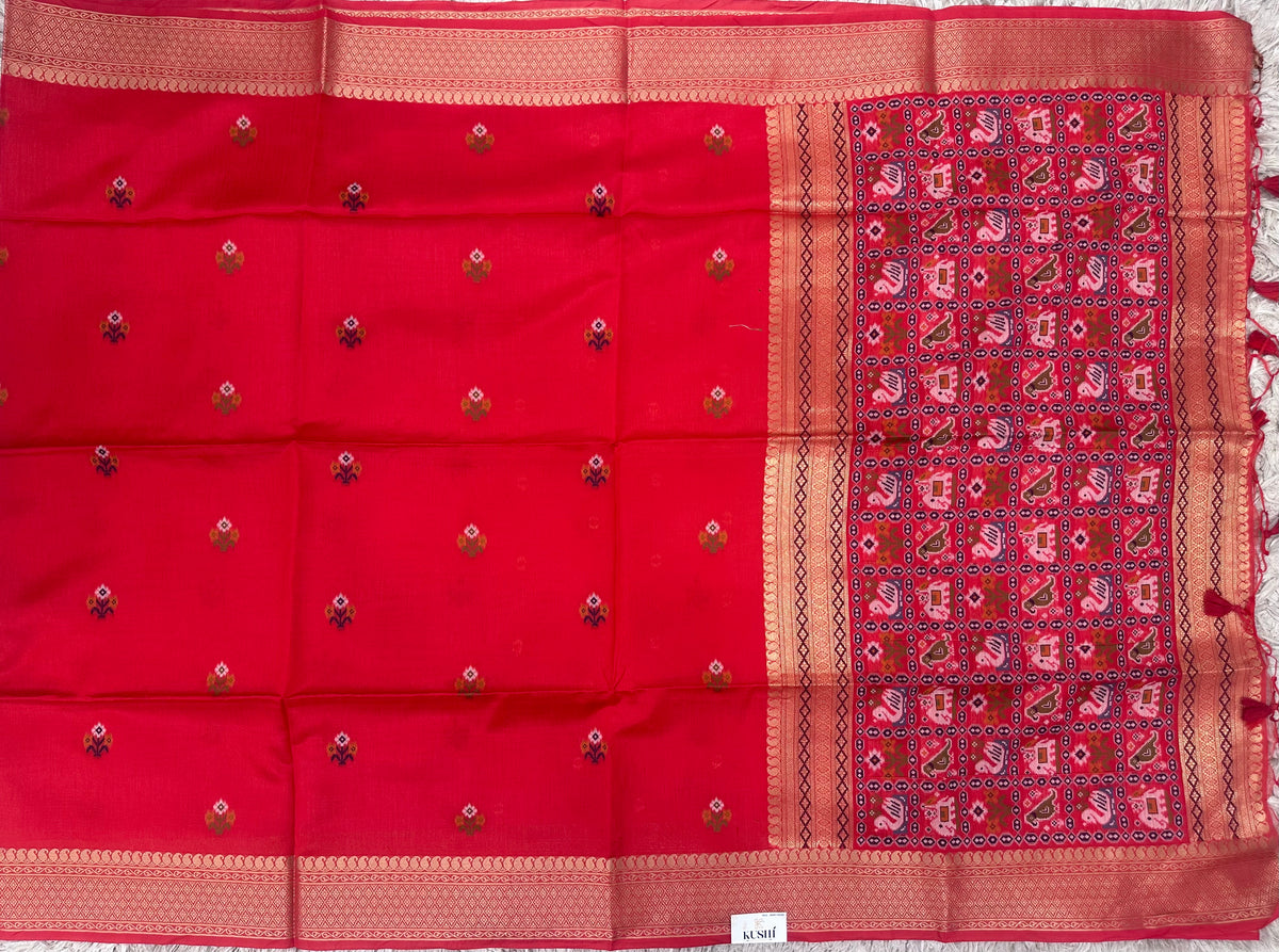 Munga Fancy Saree with Patola Pallu