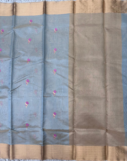Chanderi Tissue Pattu with Kanchi Border Saree
