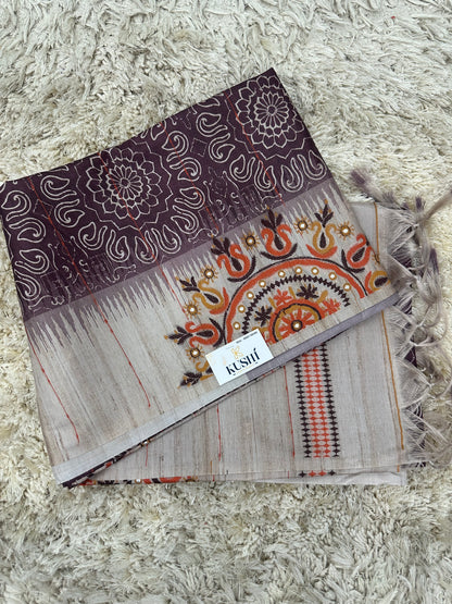 Fancy tussure weaving sarees