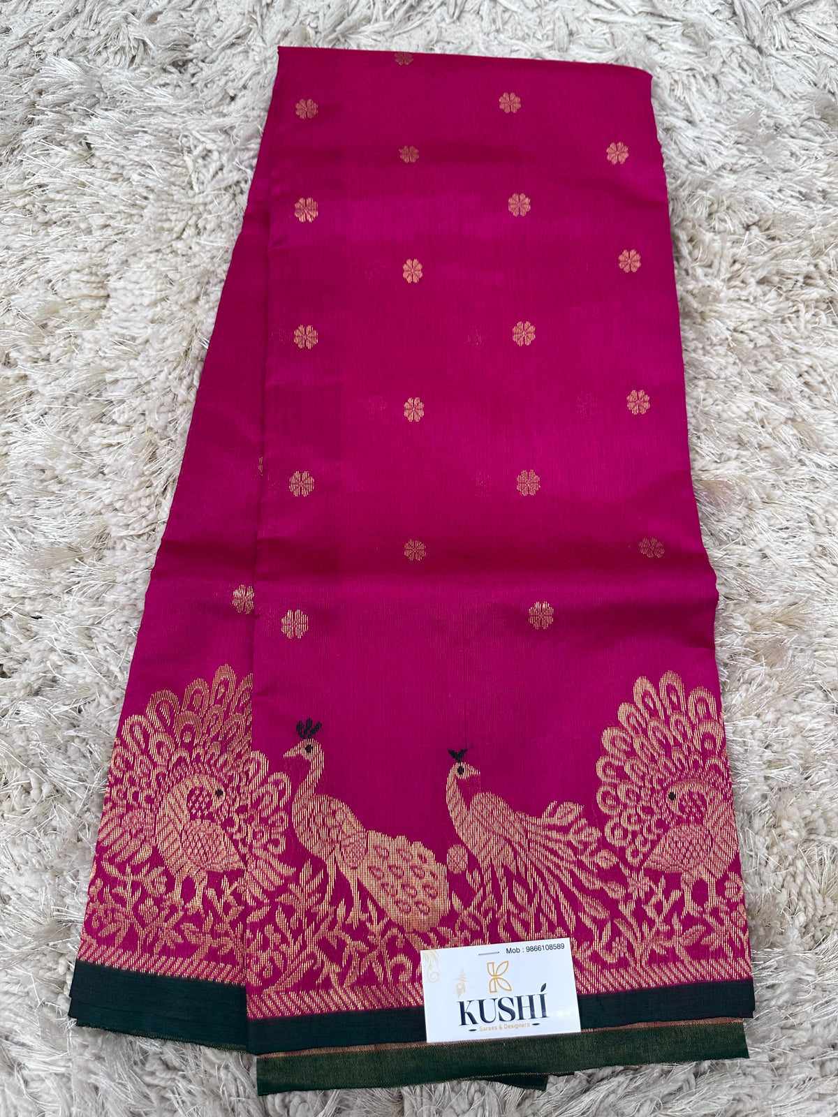 Pink Chanderi pattu saree