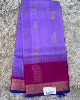 Lavender with Pink Venkatgiri Pattu Saree