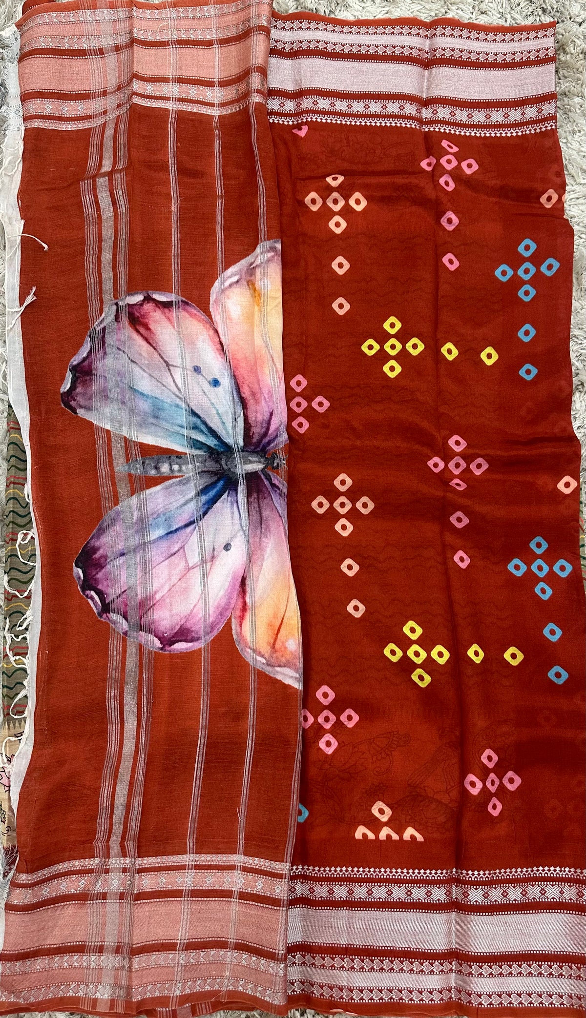 Mangalgiri digital print sarees