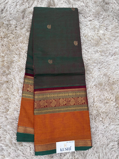 Kanchi Cotton Sarees with Heavy Pallu