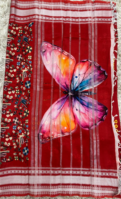 Mangalgiri digital print sarees