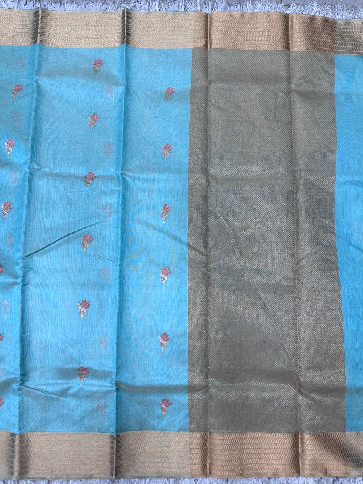 Chanderi Tissue Pattu with Kanchi Border Saree