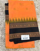 Ilkal pattu small buta with gap border saree