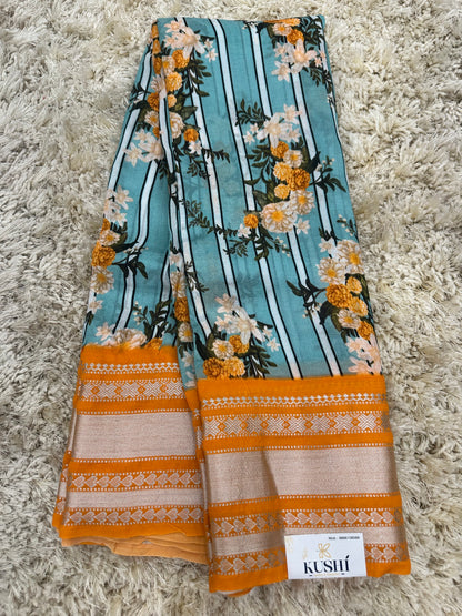 Mangalgiri digital print sarees