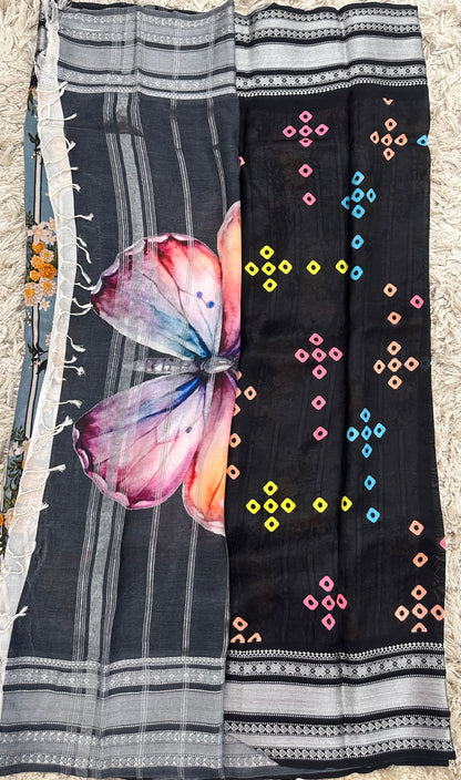 Mangalgiri digital print sarees